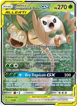 Rowlet e Exeggutor di Alola GX