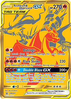 Reshiram e Charizard GX