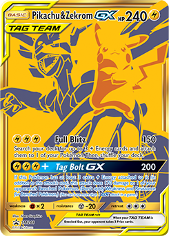 Pikachu e Zekrom GX